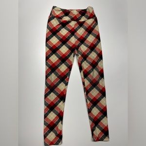 Girls Plaid Leggings